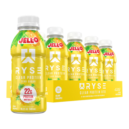 Clear Whey RTD Protein (12 Pack) Island Pineapple Protein Drink - RYSE Supplements