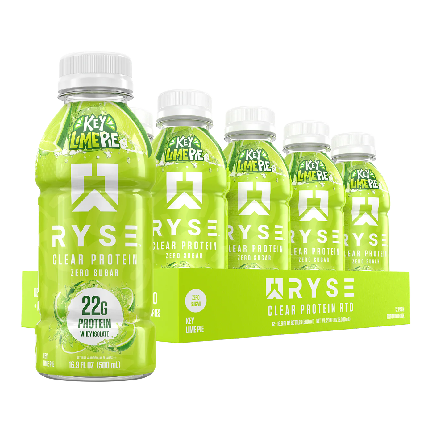 Clear Whey RTD Protein (12 Pack) Key Lime Pie Protein Drink - RYSE Supplements