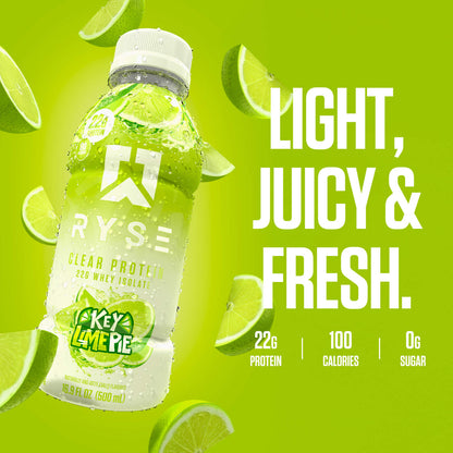Clear Whey RTD Protein (12 Pack) Key Lime Pie Protein Drink - RYSE Supplements
