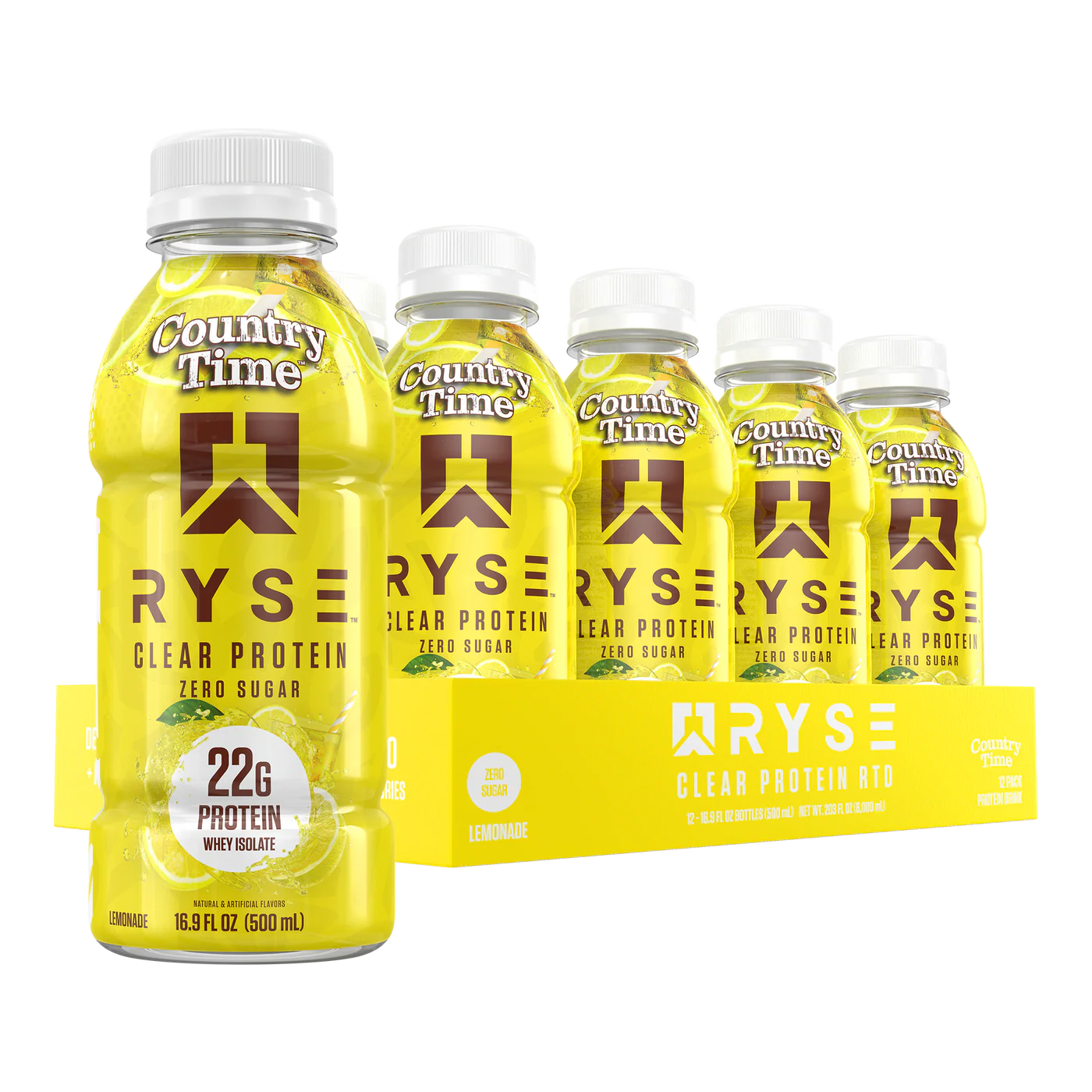 Clear Whey RTD Protein (12 Pack) Lemonade Protein Drin - RYSE Supplements