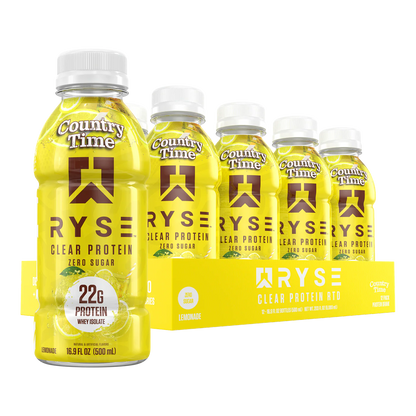 Clear Whey RTD Protein (12 Pack) Lemonade Protein Drin - RYSE Supplements