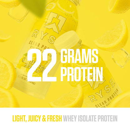 Clear Whey RTD Protein (12 Pack) Lemonade Protein Drin - RYSE Supplements