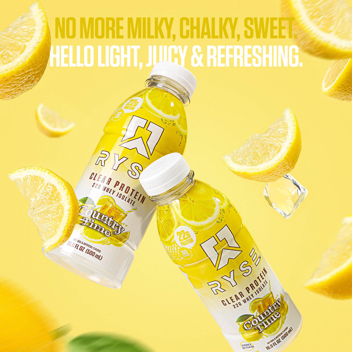 Clear Whey RTD Protein (12 Pack) Lemonade Protein Drin - RYSE Supplements