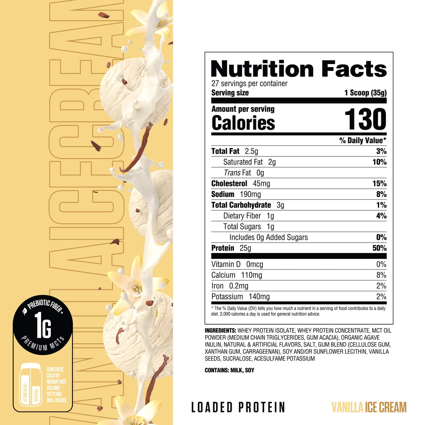 Loaded Protein Vanilla Ice Cream - RYSE Supplements