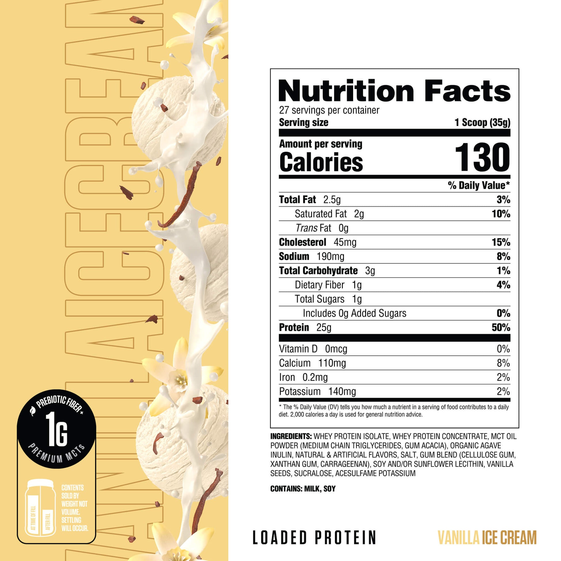 Loaded Protein Vanilla Ice Cream - RYSE Supplements