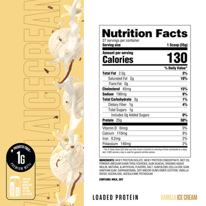 Loaded Protein Vanilla Ice Cream - RYSE Supplements