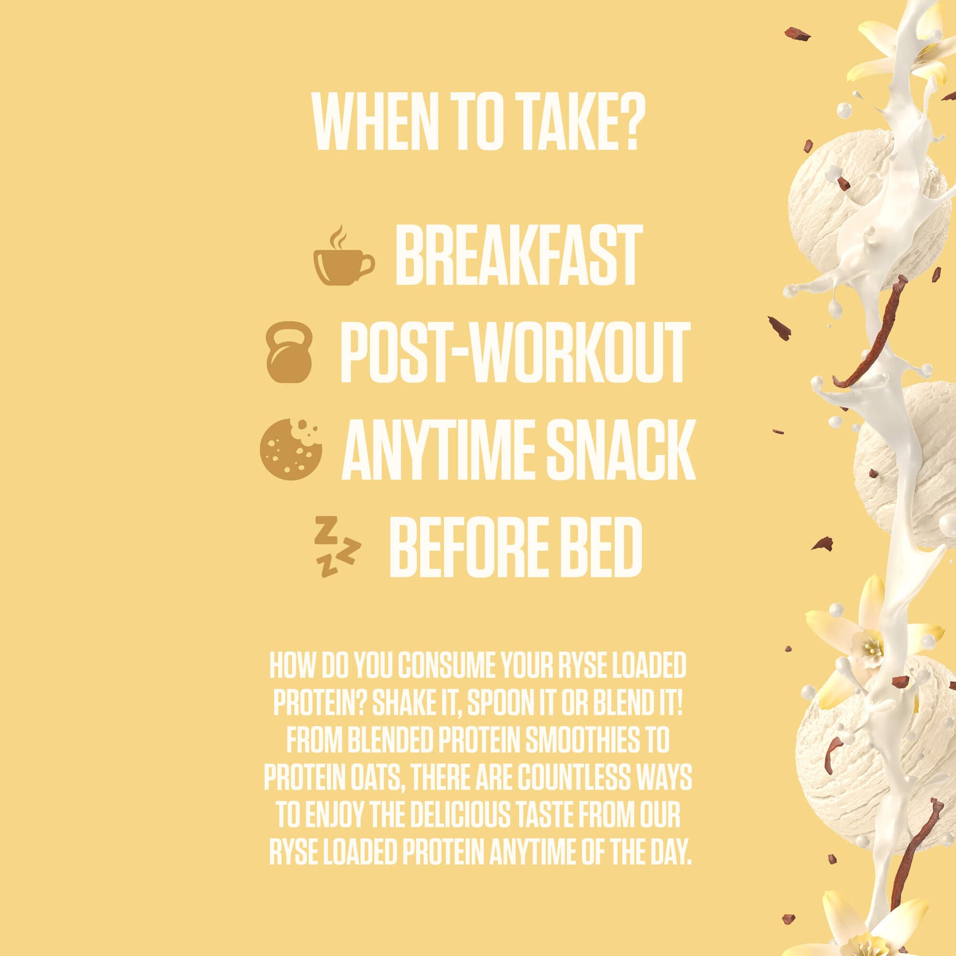 Loaded Protein Vanilla Ice Cream - RYSE Supplements