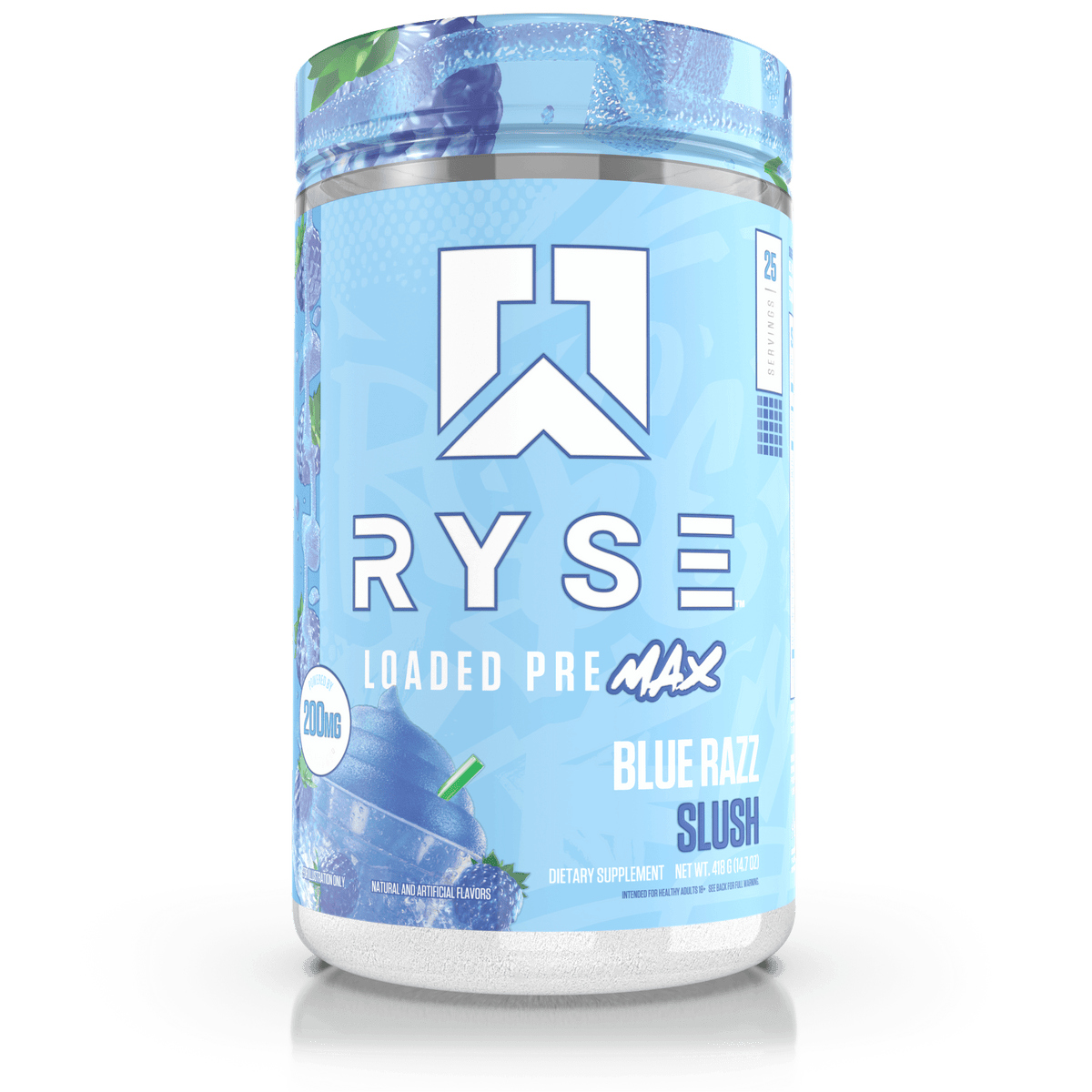 Loaded Pre Max Blue Razz Slush - RYSE Supplements