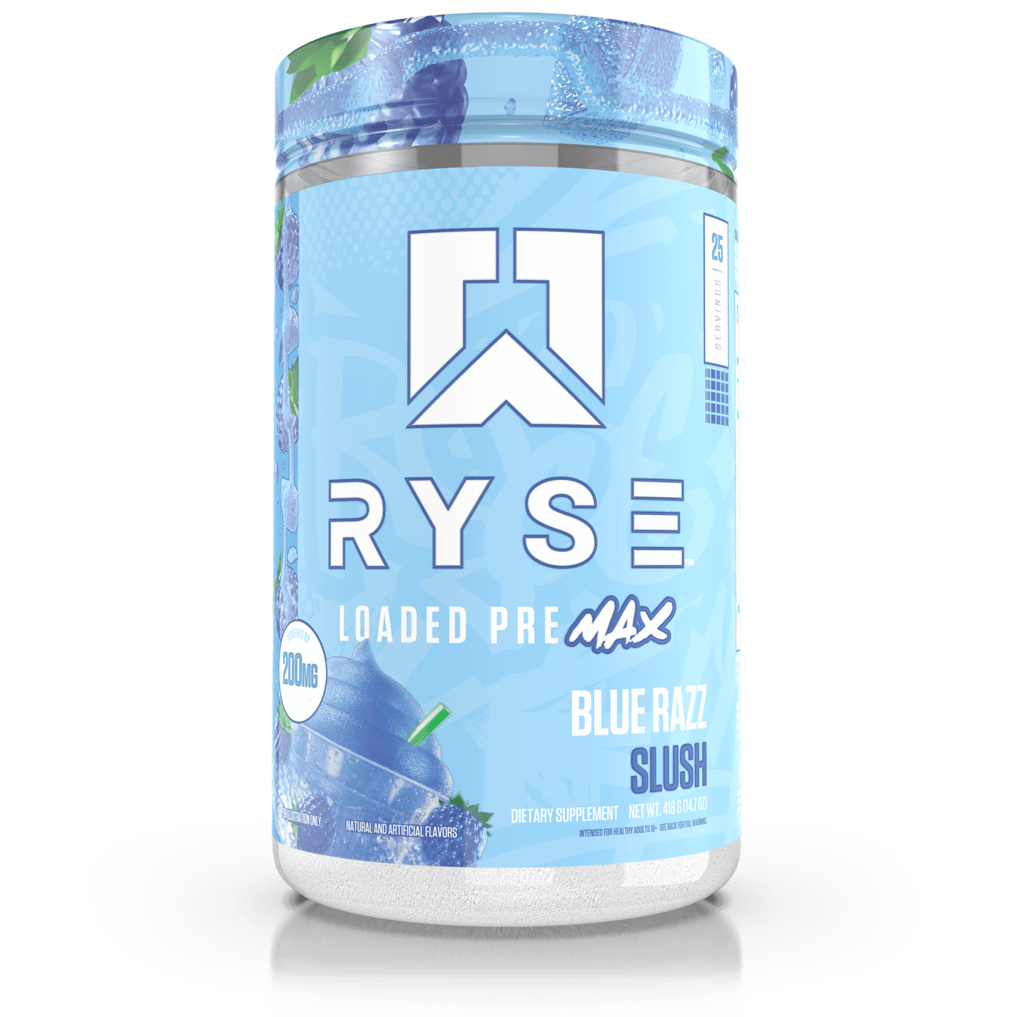 Loaded Pre Max Blue Razz Slush - RYSE Supplements