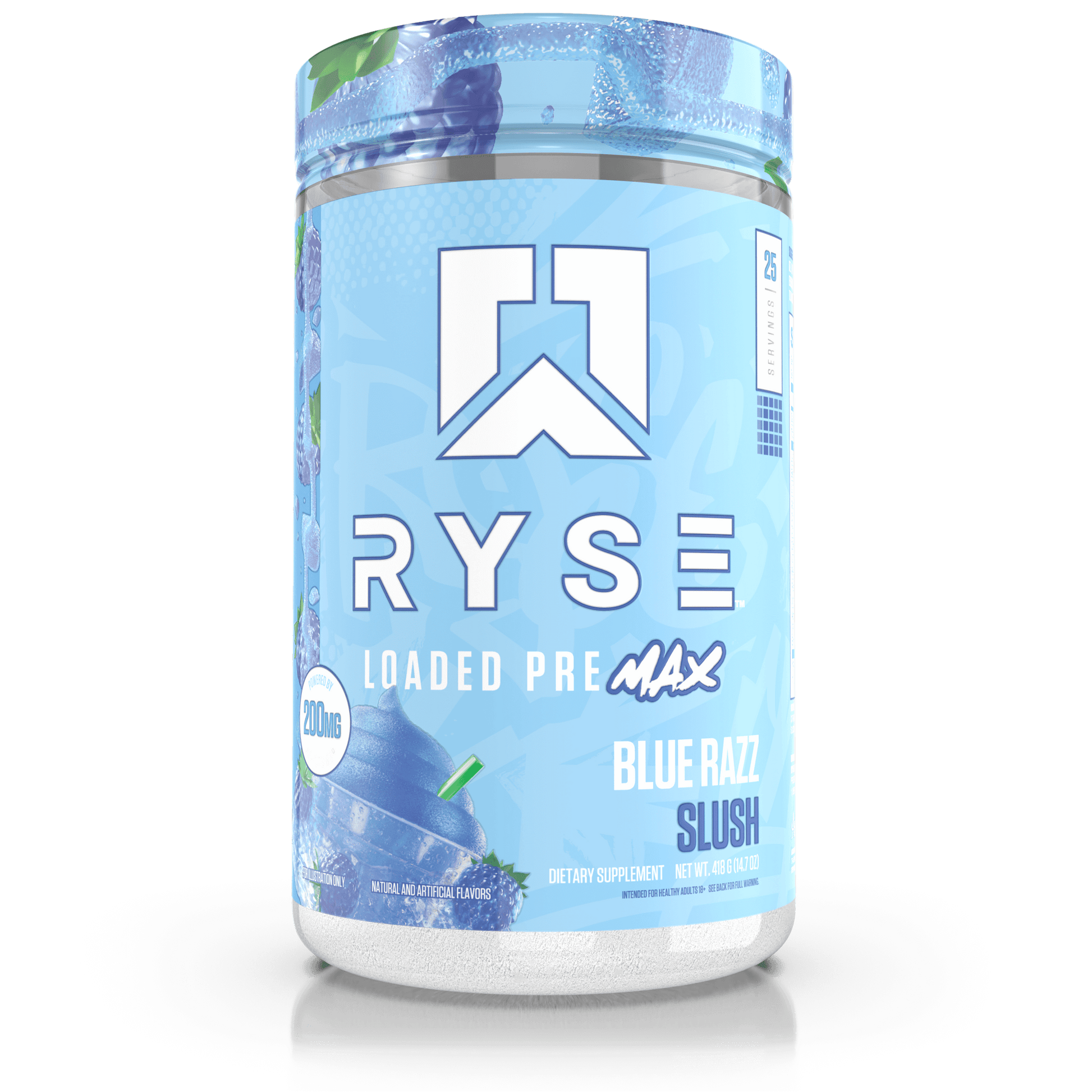 Loaded Pre Max Blue Razz Slush - RYSE Supplements