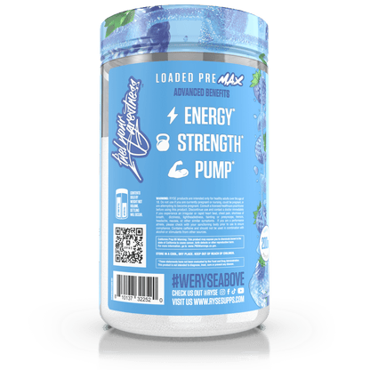 Loaded Pre Max Blue Razz Slush - RYSE Supplements