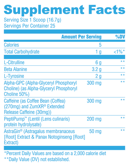 Loaded Pre Max Blue Razz Slush - RYSE Supplements