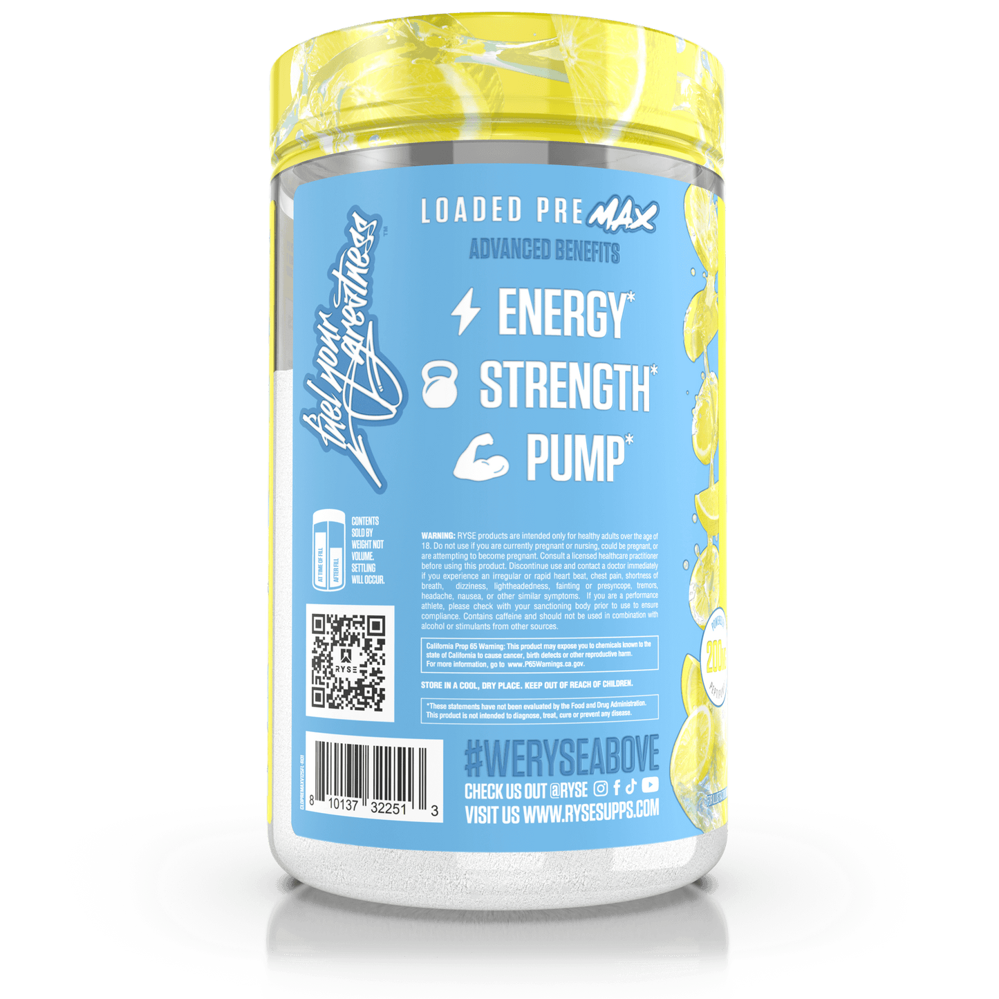 Loaded Pre Max Frosted Lemonade - RYSE Supplements