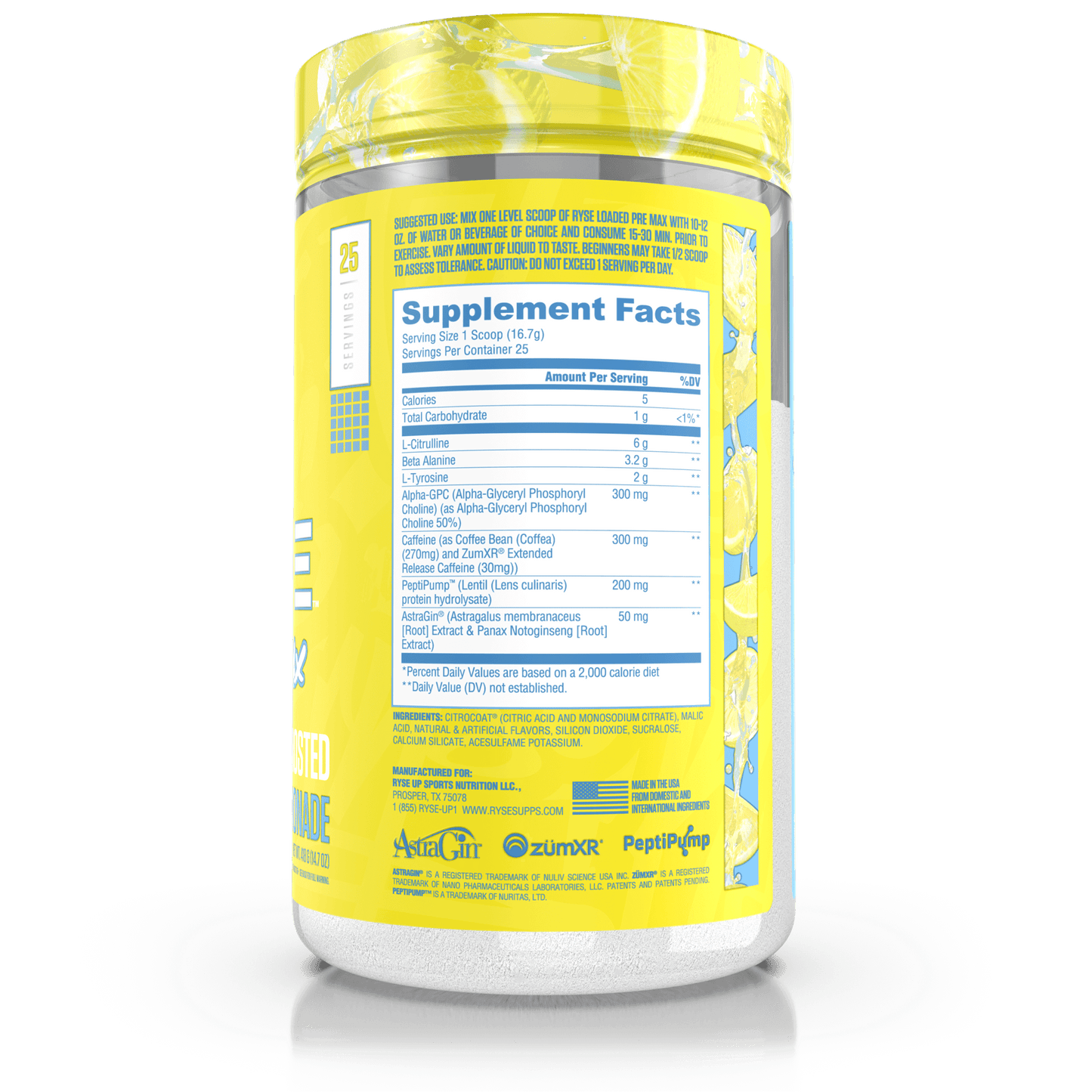 Loaded Pre Max Frosted Lemonade - RYSE Supplements