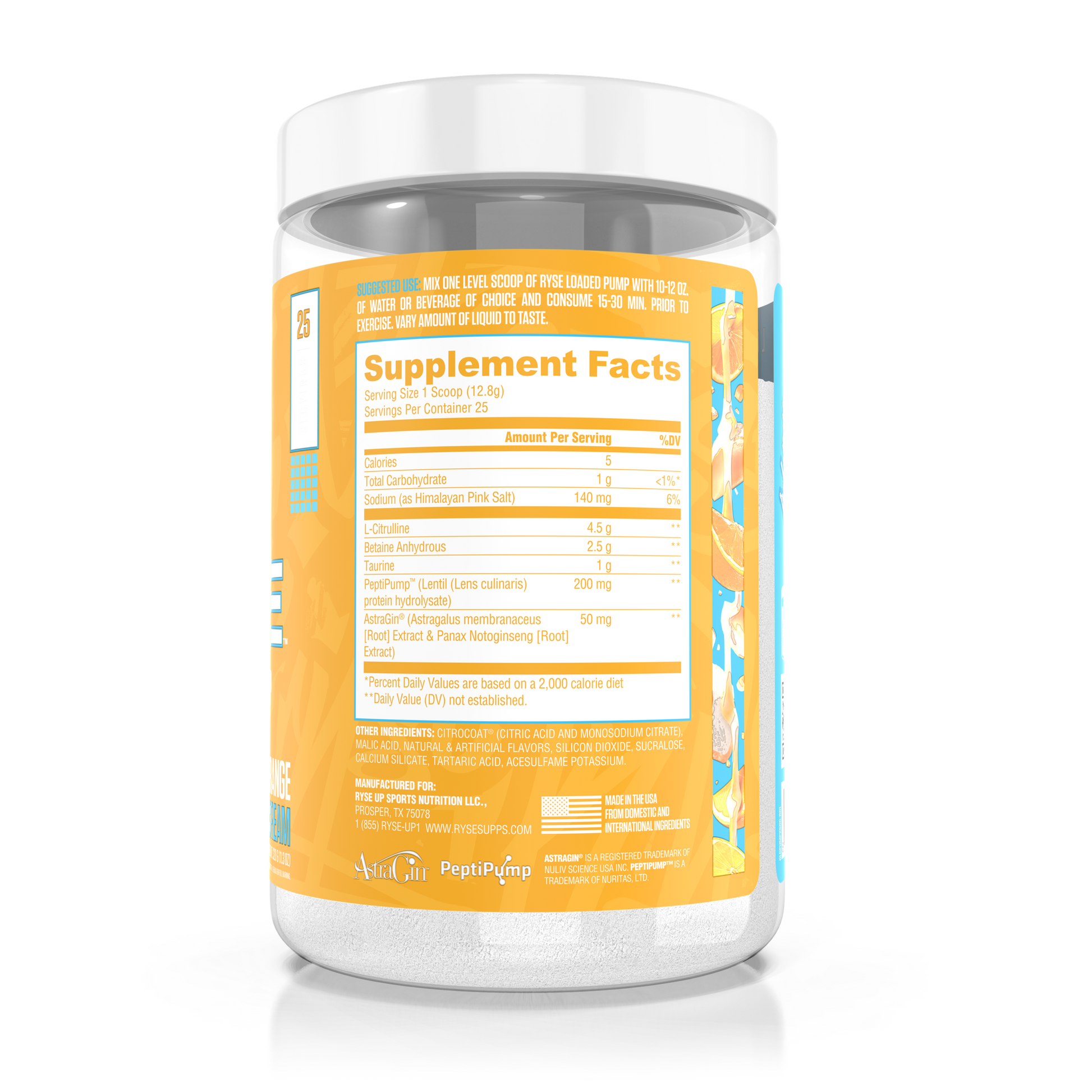 Loaded Pump Orange Cream - RYSE Supplements
