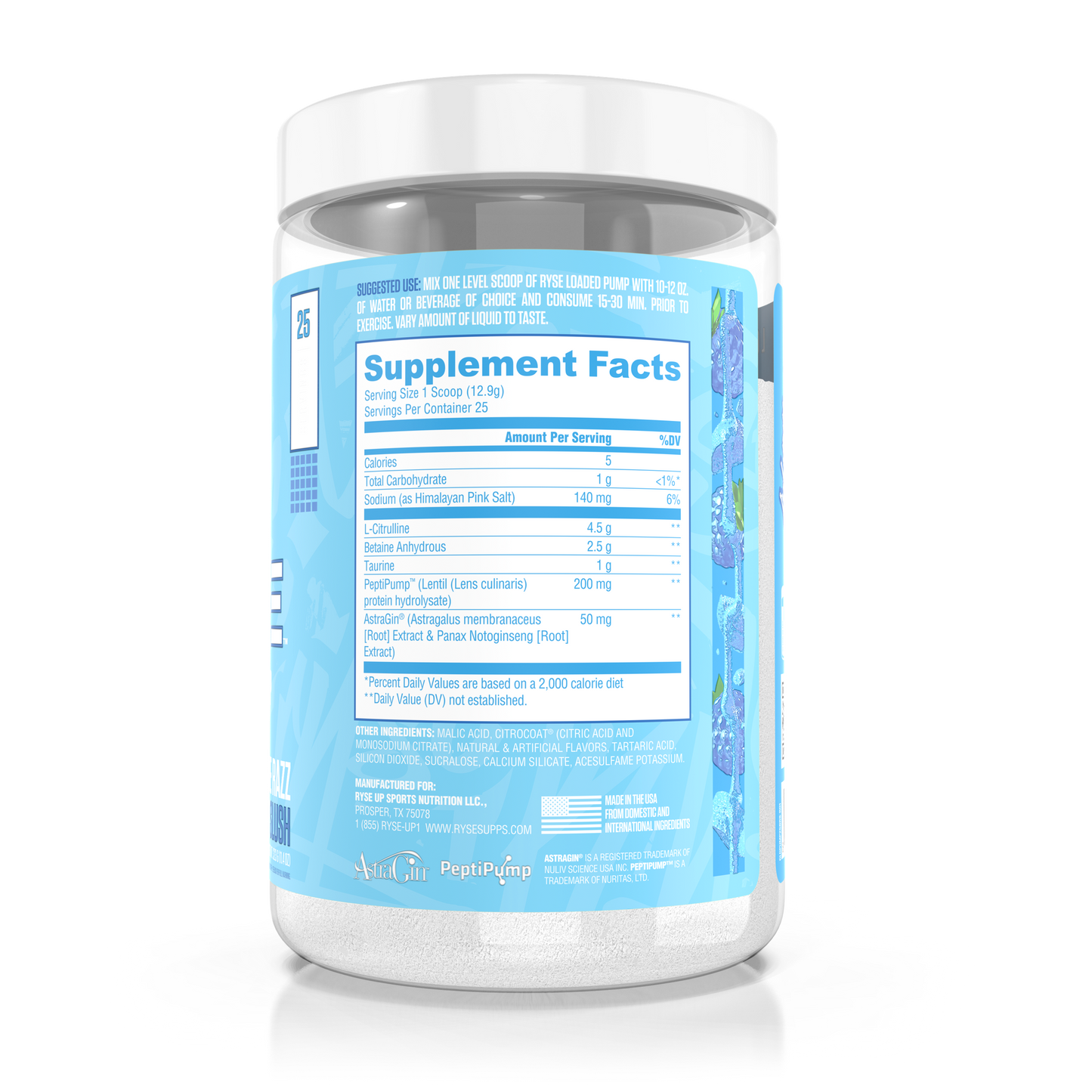 Loaded Pump Blue Razz Slush - RYSE Supplements