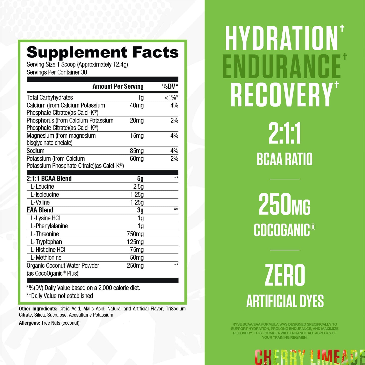 BCAA + EAA Cherry Limeade - RYSE Supplements